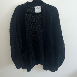 Black L/XL heavy knitted cardigan